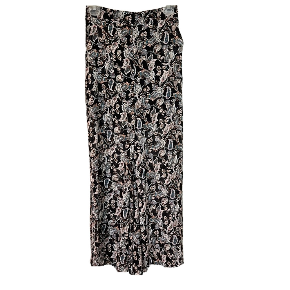 Papaya Women’s Paisley Print Sheer Swim Cover Up Wide Leg Pants M Boho Hippie